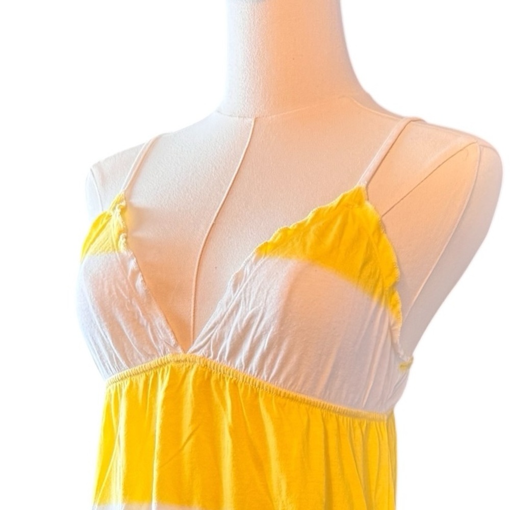 Y2K PINK Victoria's Secret Yellow and White Nightie Chemise Size Medium - Picture 2 of 11